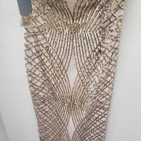 Elegant Champagne Gown - Picture 4 of 9